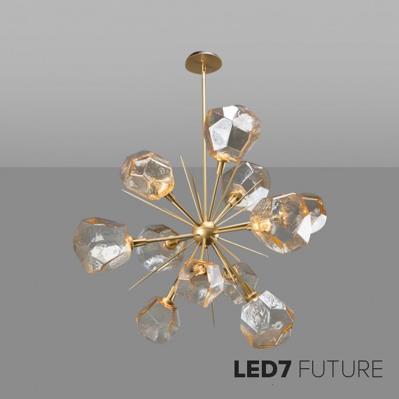 Loft Industry Modern - Glass Stones Chandelier